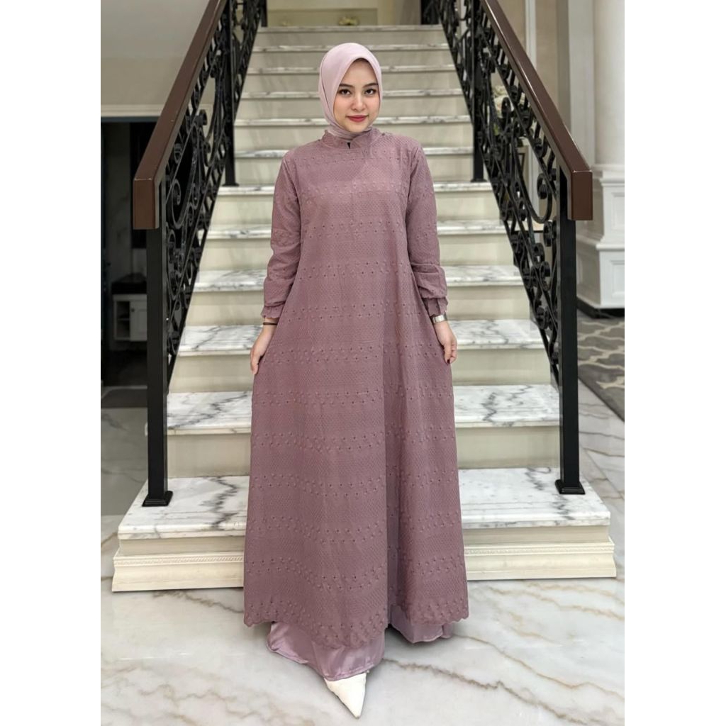 Ready Gamis katun bordir by Edness by Kayla