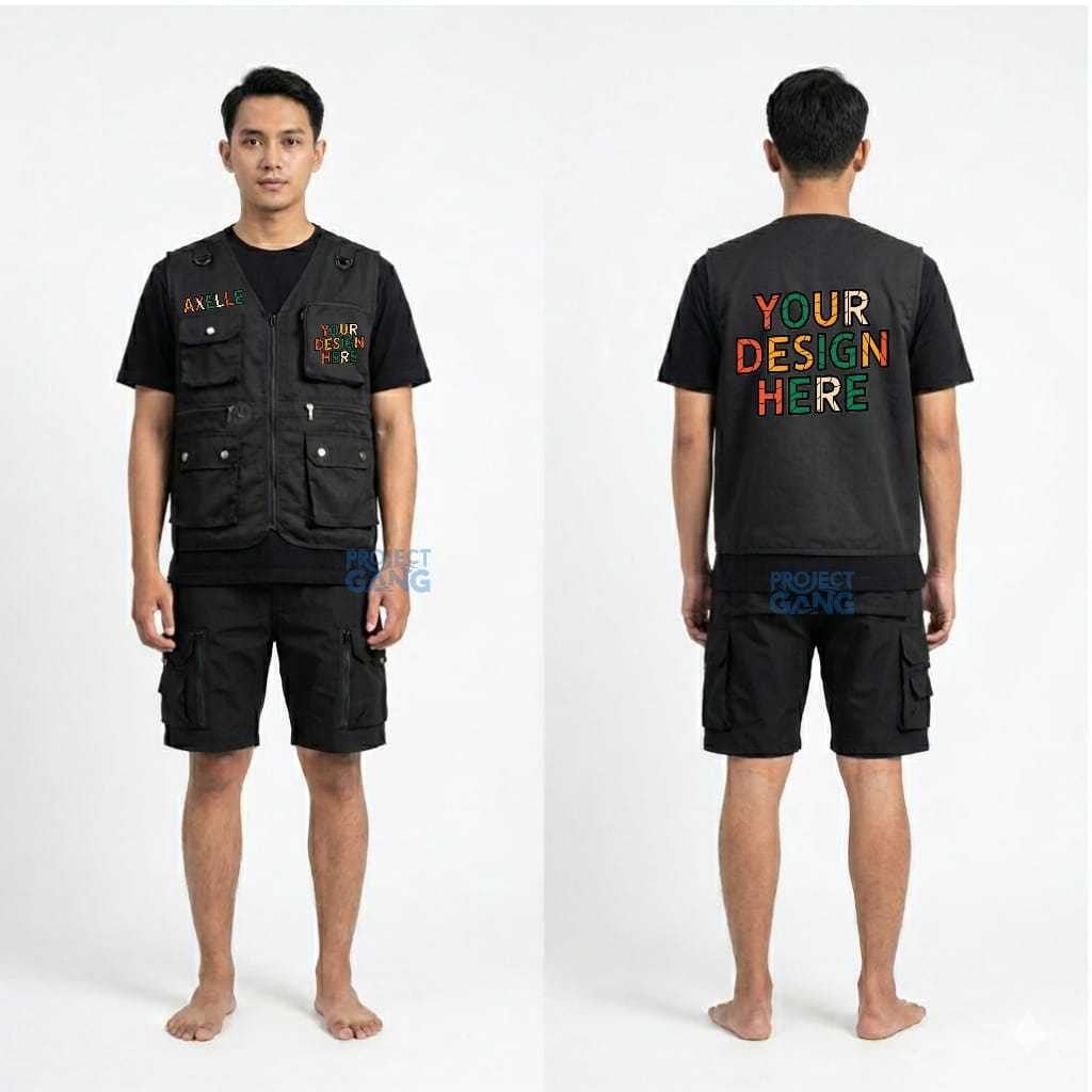 Vest Outdoor Rompi Tactical Custom Sablon