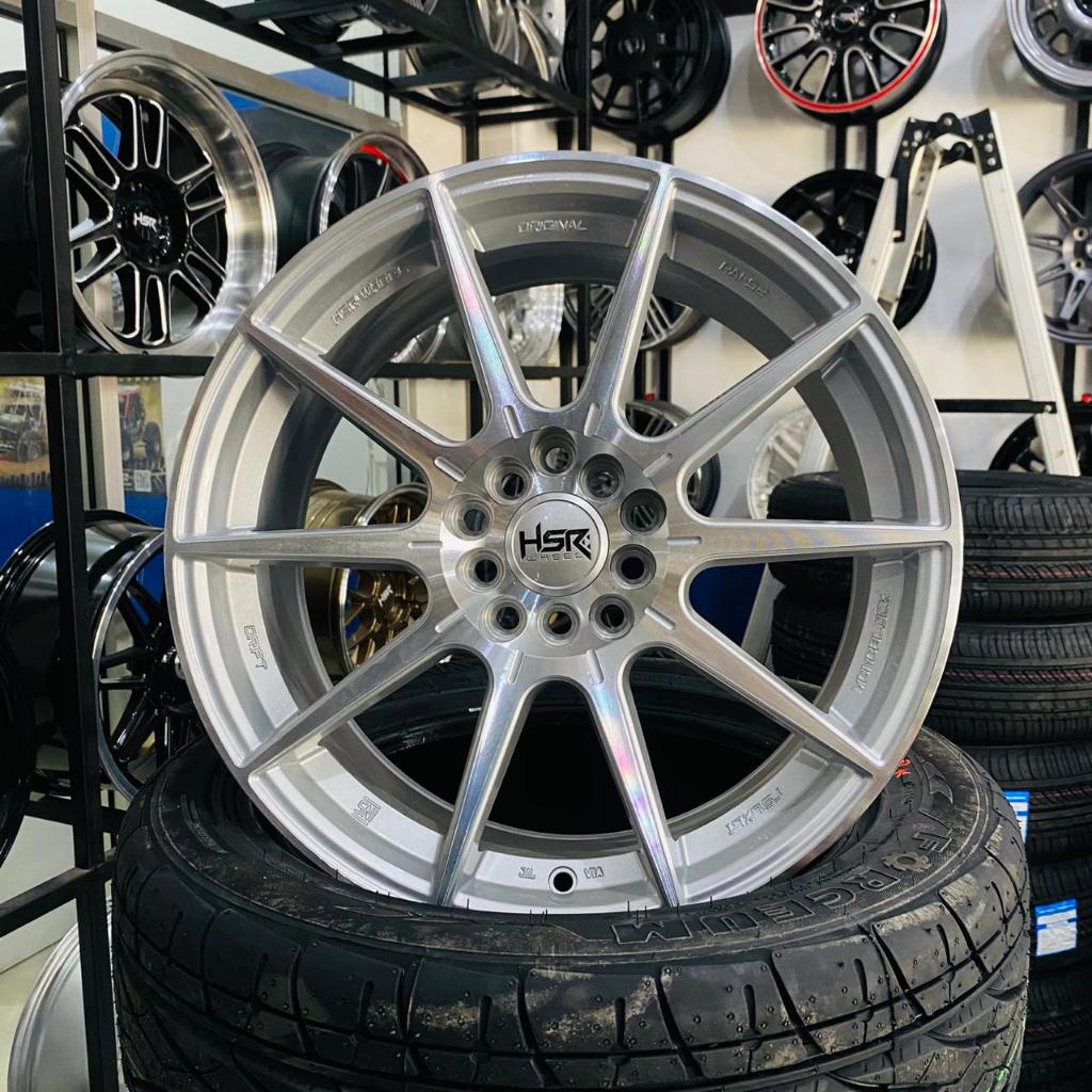 VELG mobil variasi racing merk HSR WHEELS ring 17 baut 5 warna silver untuk || untuk mobil innova ru
