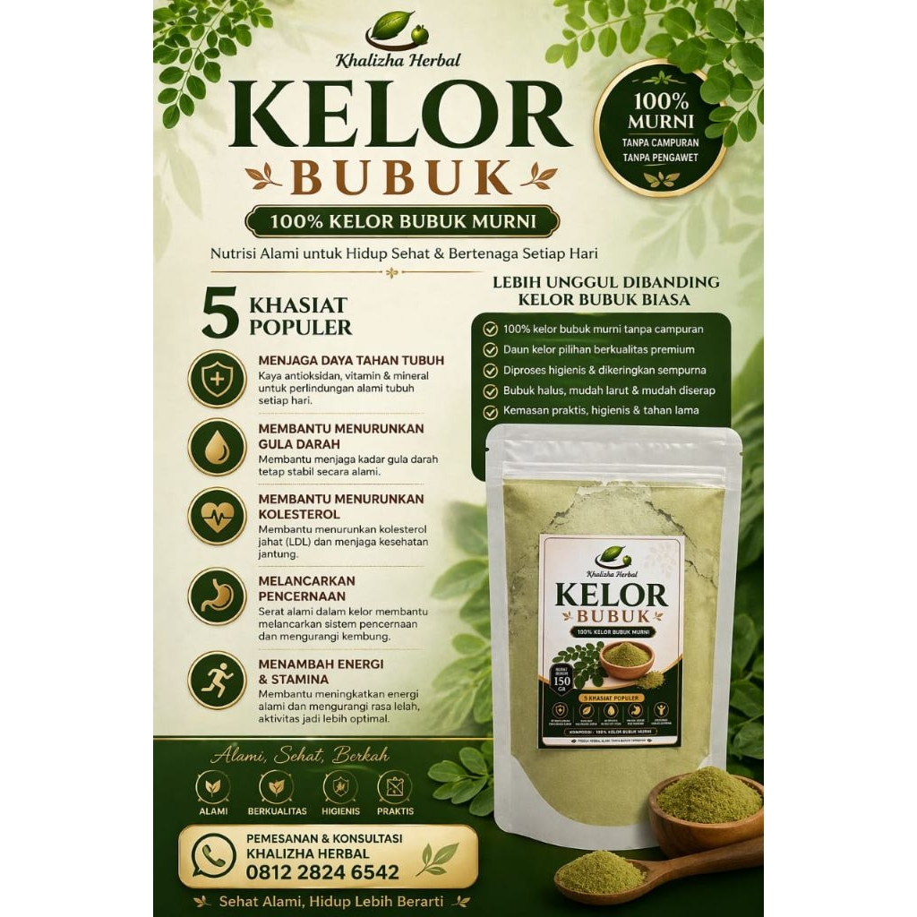 DAUN KELOR BUBUK MORINGA OLEIFERA