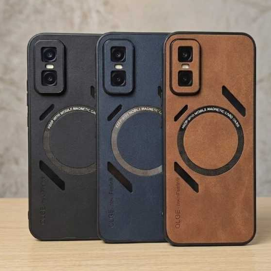Softcase INFINIX   INFINIX GT 30 PRO Support Magsafe Wireless Charging Bahan Semi Kulit
