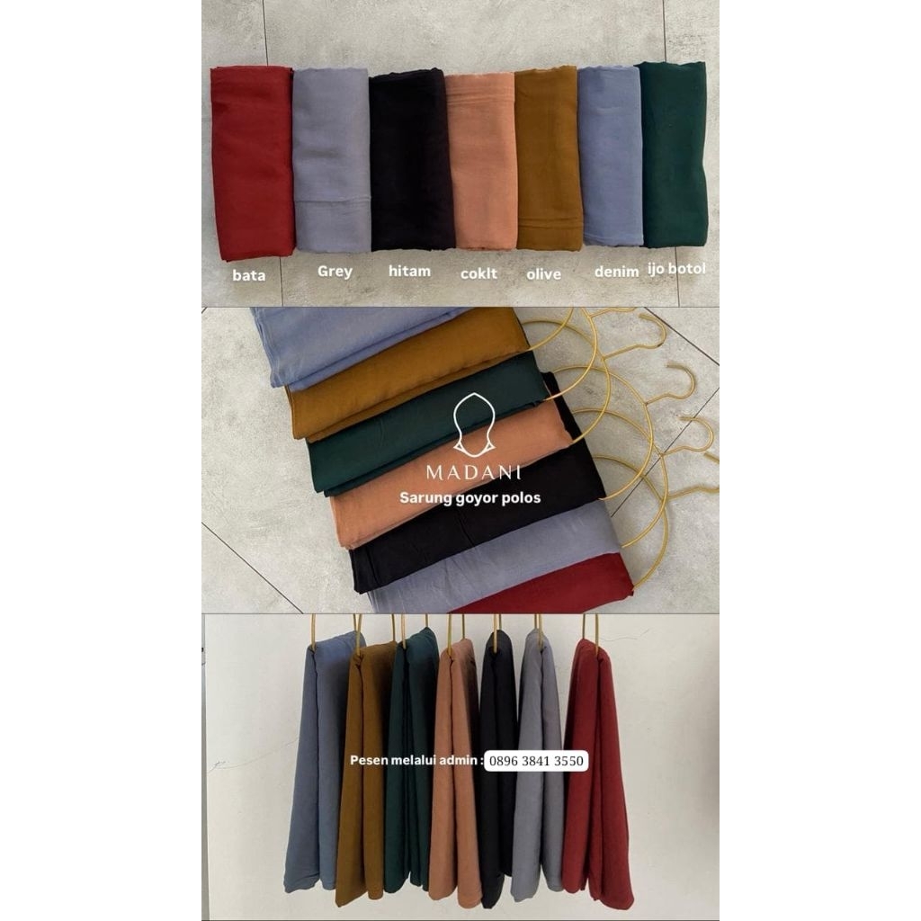 MADANI THELABEL SARUNG RAYON POLOS SARUNG GOYOR POLOS MADANI SARUNG SANTRIAWATI SARUNG GOYOR WANITA