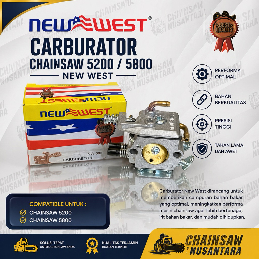 Carburator Mesin Senso 5200 /5800 NEW WEST ORIGINAL PRODUCT