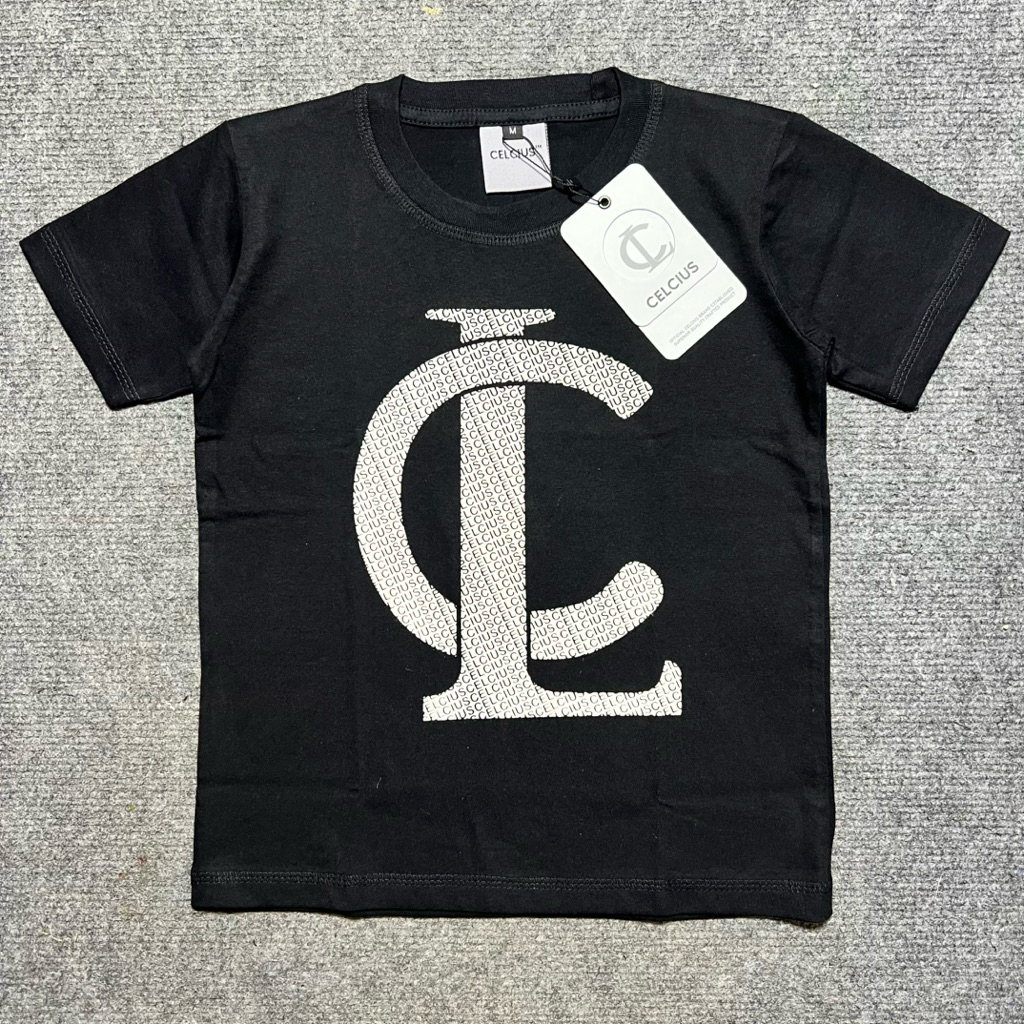Kaos anak celcius Hitam Black