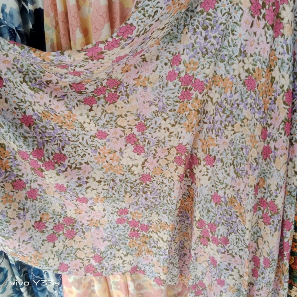 [ 0.5 Meter ] Kain Katun Rayon Motif Viscose Premium import Terbaru _Kain Rayon Eceran_Kain Rayon Pr