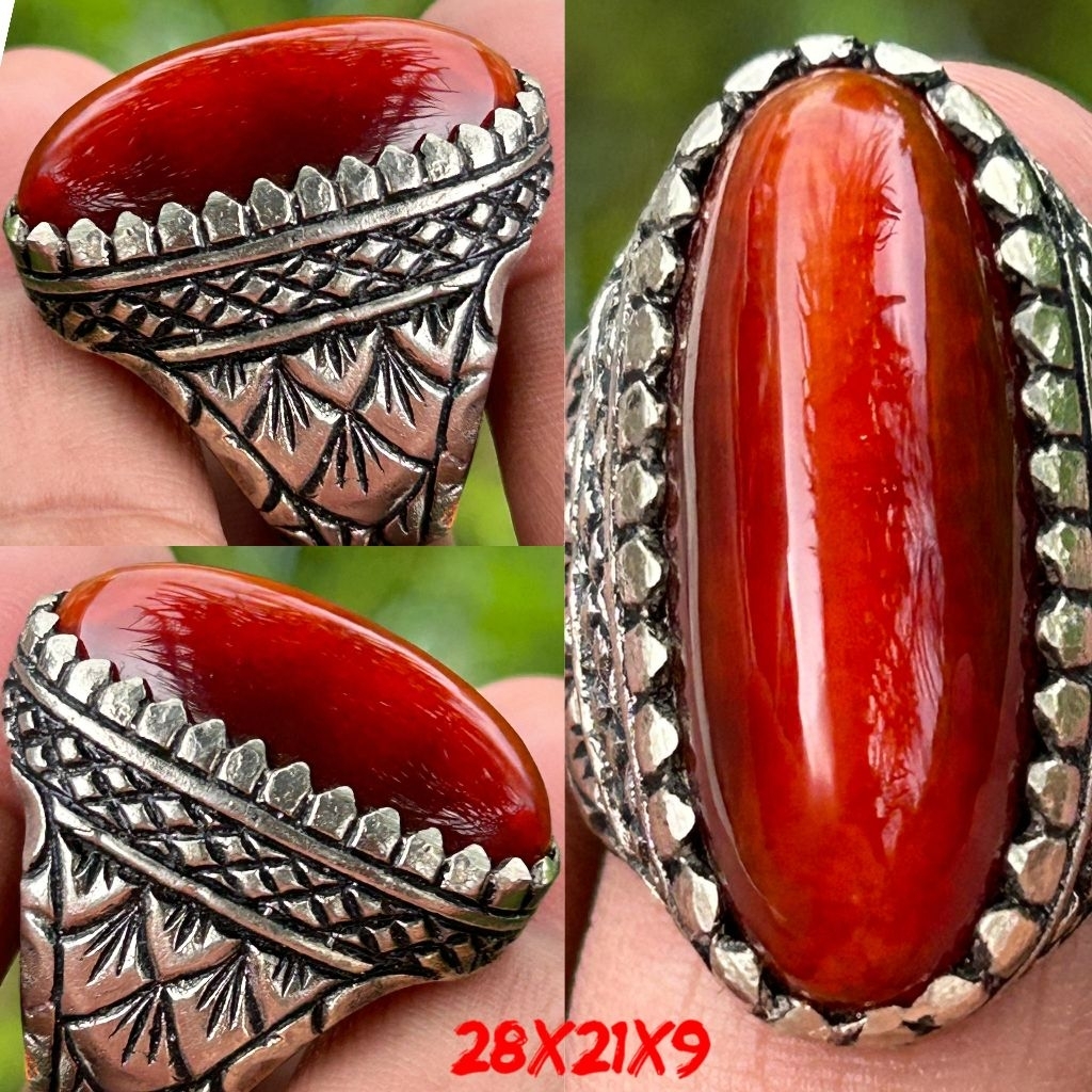 NATURAL BATU AKIK PANDAN NANAS MERAH KUALITAS SUPER HQ
