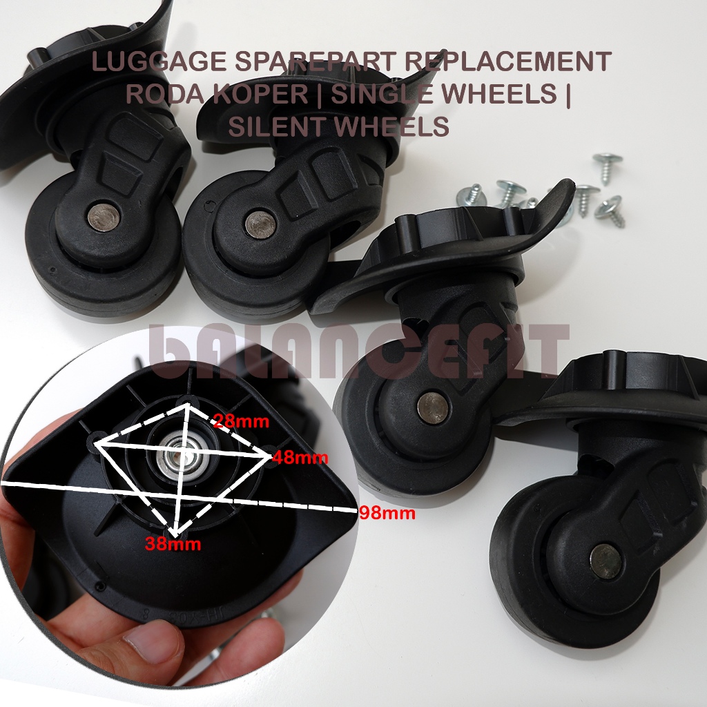 Roda Koper Single Wheel 360 derajat putar | Roda Pengganti | Kualitas premium