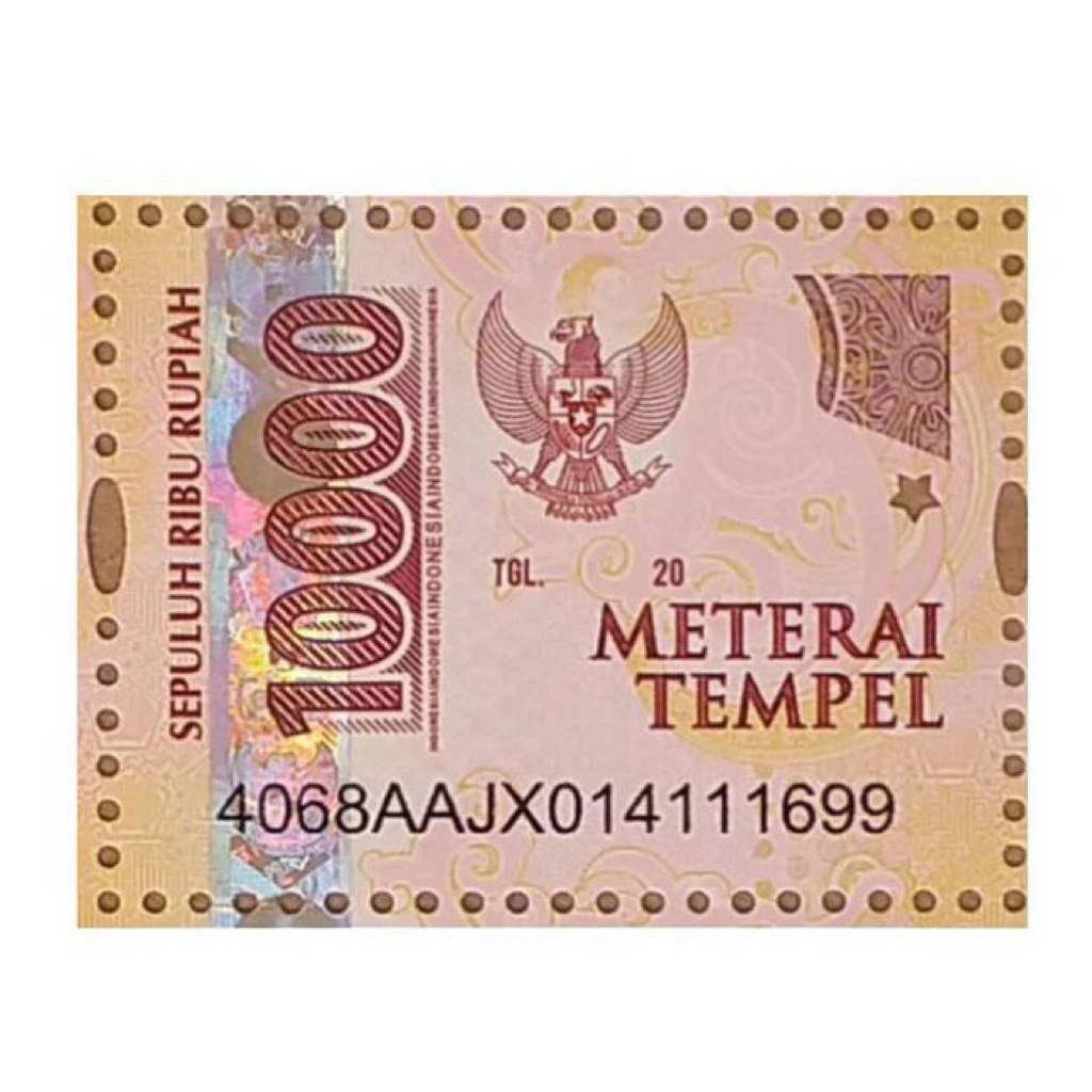 Meterai Tempel 10000 RP 10000 10RB PERANGKO PRANGKO SURAT