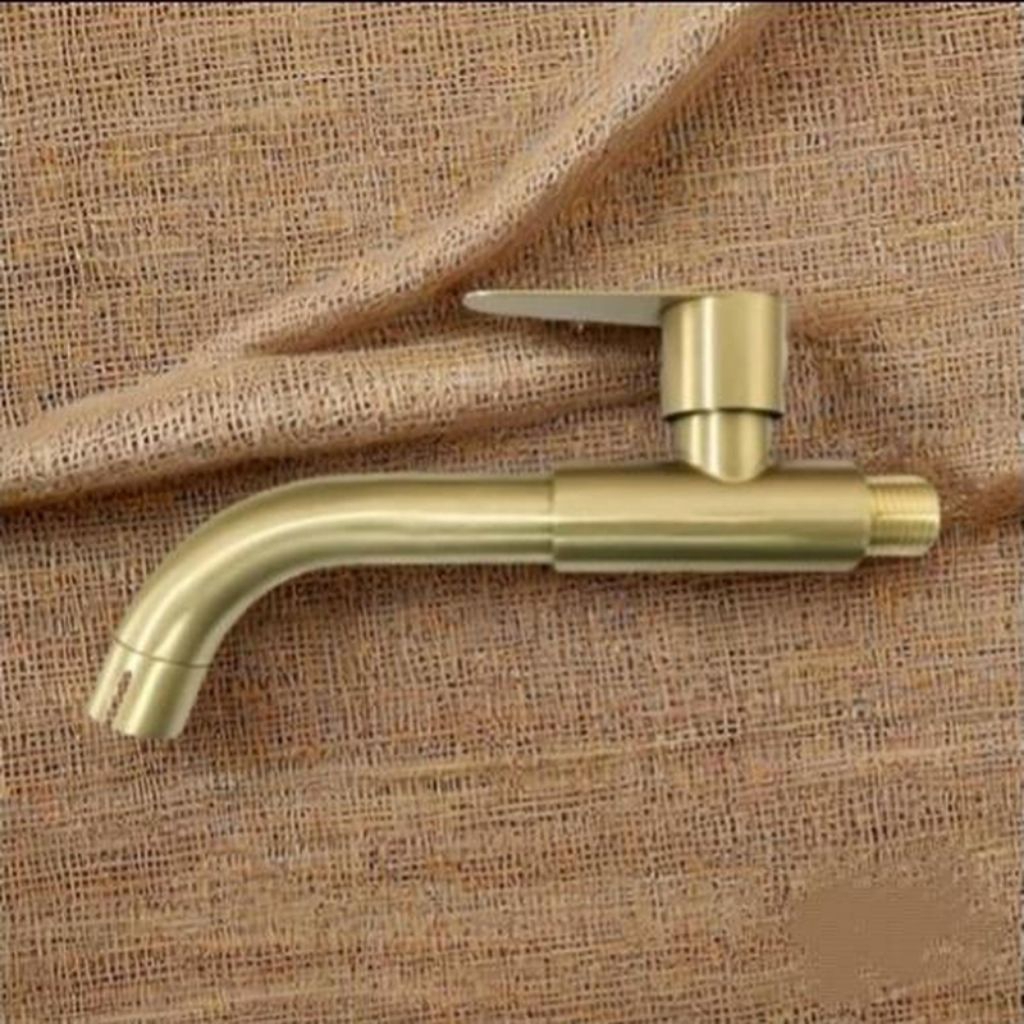 Kran Wastafel Tembok Gold CAVINI / Keran Wastafel Dinding Gold