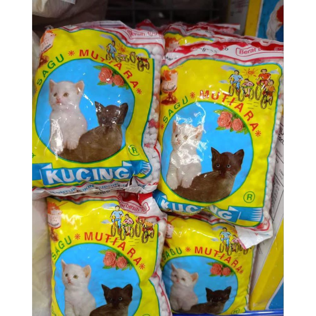 Sagu Mutiara Cap Kucing 100gram|Sat set praktis untuk bubur mutiara