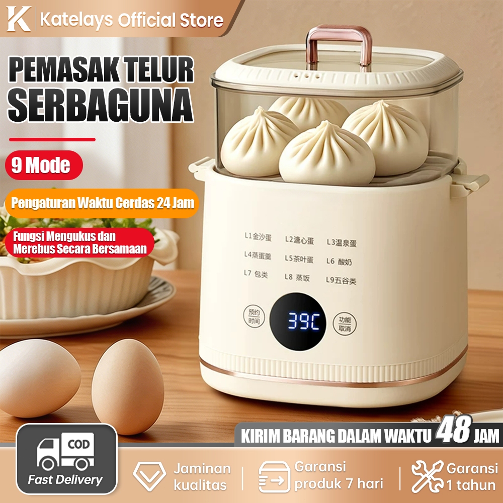 Mini Egg Steamer / Electric Steamer Multifungsi / Kukusan Listrik / Alat Masak Praktis / Alat Kukusa