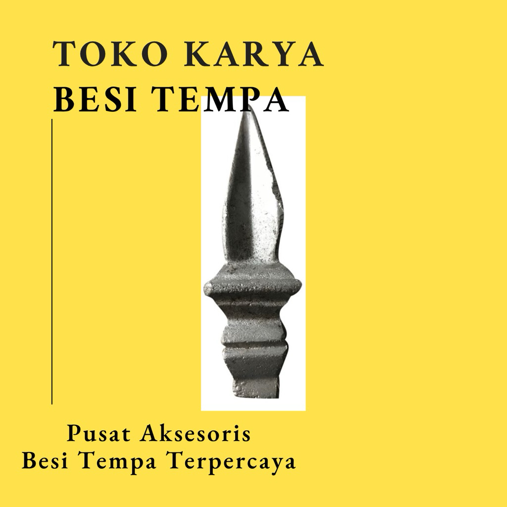 Ornamen Pagar Besi Tombak 03 Kecil / Ornamen Besi Tempa / Ornamen Pagar Besi dan Tralis / Aksesoris 
