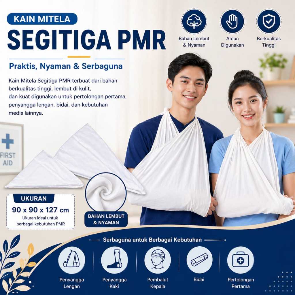 Kain Mitela PMR Pramuka Jumbo Kain Segitiga Katun Serbaguna