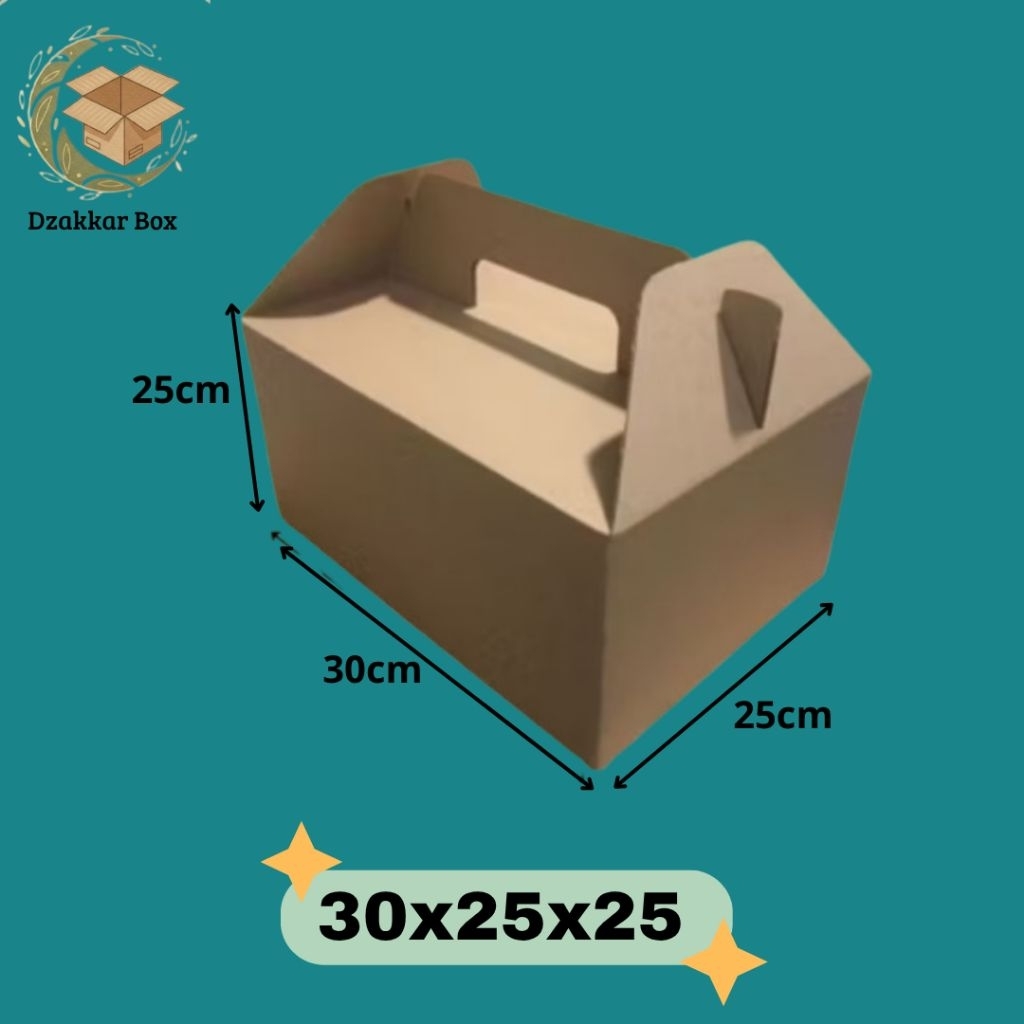 Kardus jinjing 30x25x25 Gable Box Polos