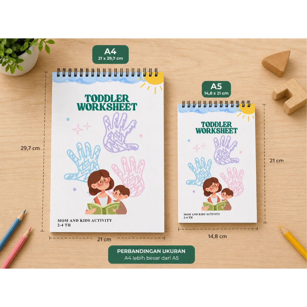 WORKSHEET ANAK 2-3tahun. MOM and KIDS WORKSHEET