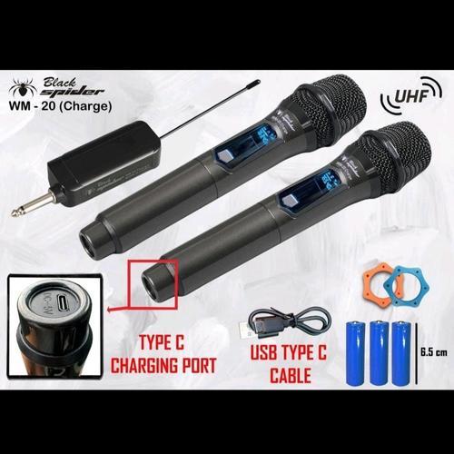 Mic Wireless Black Spider WM 20 Charge Original