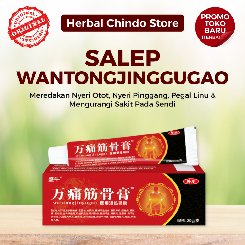 Salep Pereda Sakit Wantong Jingu Gao 20gr - Salep Pereda Sakit Nyeri Bahu Sendi Otot Pinggang Akupun