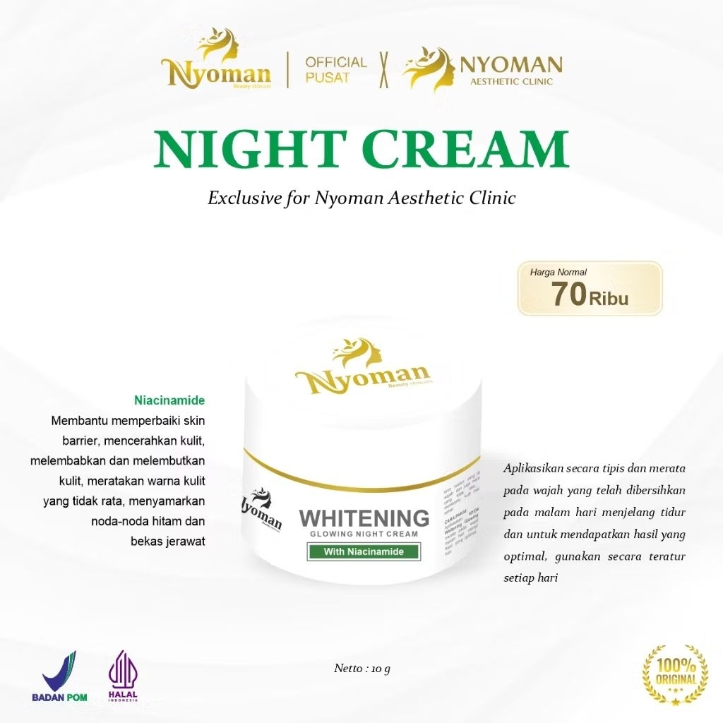 UNGGULAN NIGHT CREAM HEMAT BY NYOMAN SKINCARE ORIGINAL