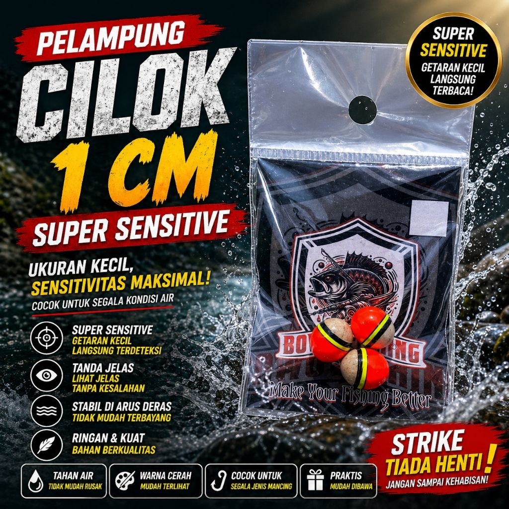 PELAMPUNG CILOK 1,2 CM BAHAN KAYU BALSA SUPER SENSITIF KAMBANGAN MICROFISHING RASBORA