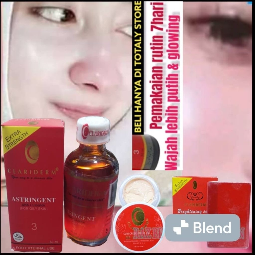 TONER CLARIDERM ASLI ORI/Toner Clariderm asli 100% pilipina (pemakain rutin 7 hari wajah jd glowing)