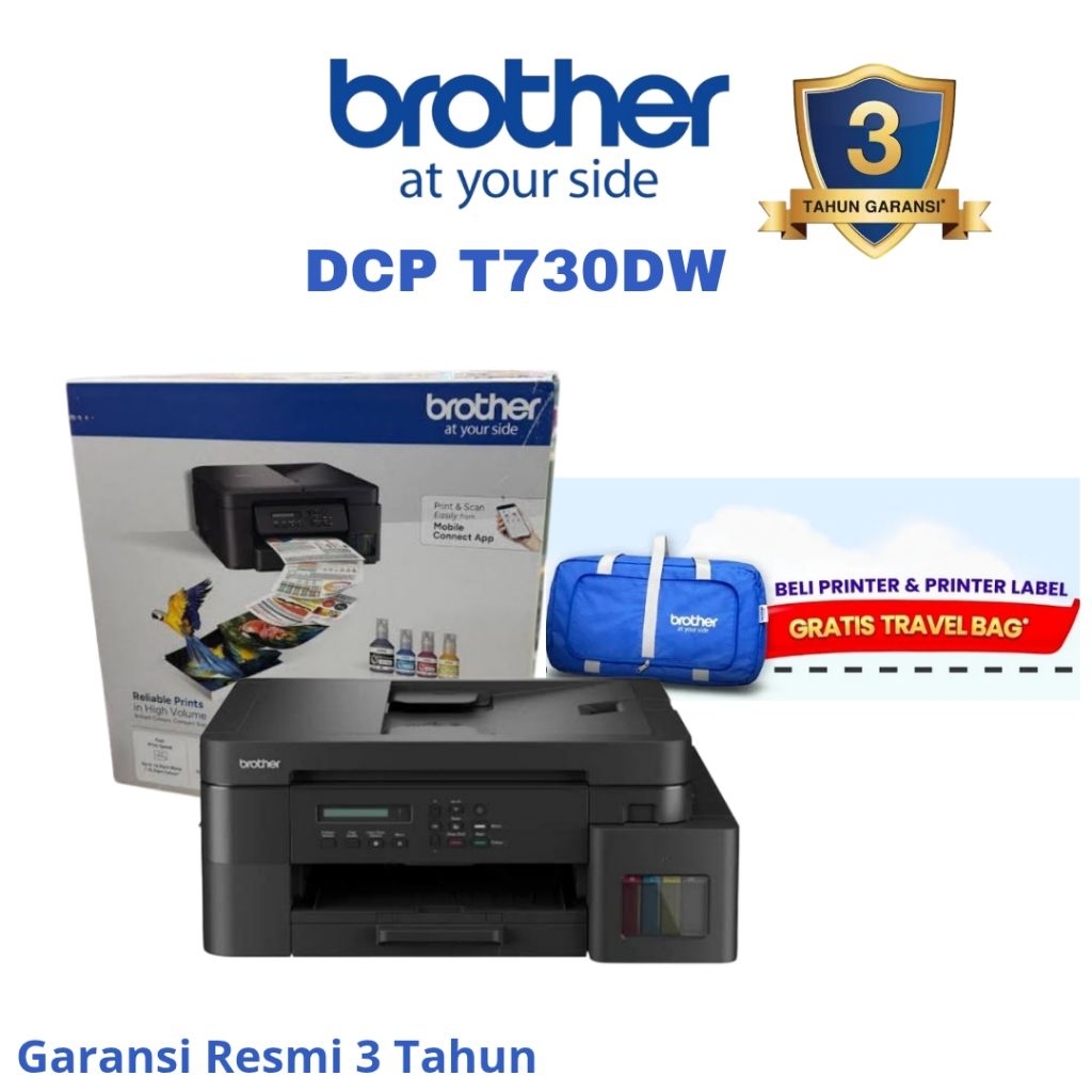 Printer Brother DCP-T730DW - Scan Copy F4/ Legal Print, Scan, Copy, Wifi, ADF