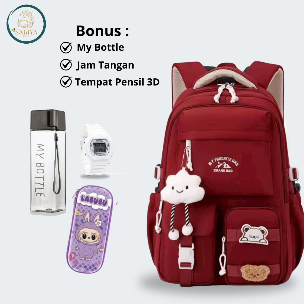 TAS SEKOLAH ANAK MOTIF LUCU /TAS MUAT BANYAK AESTHETIC DAN BERBAHAN TEBAL/TAS MODEL TERBARU