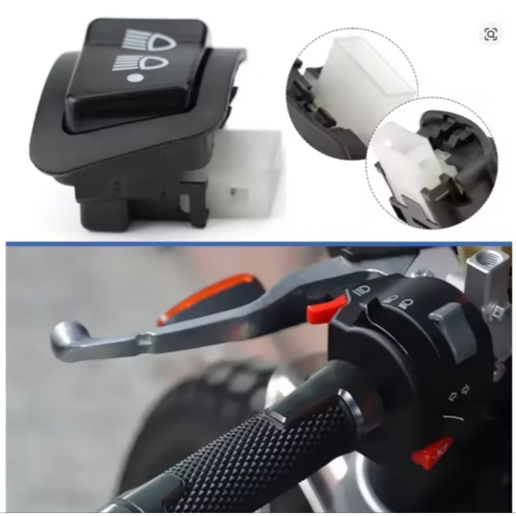 Tombol Saklar DIM 3 Titik ON OFF Lampu Tec Honda Beat