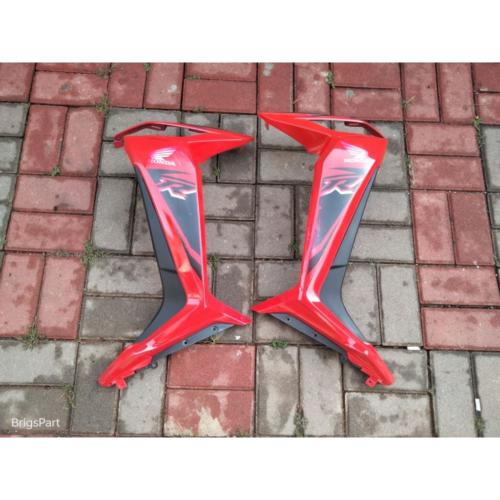 cover tebeng sayap depan kanan kiri honda supra x 125 fi new K41 merah original