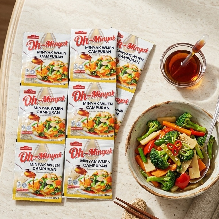 Oh Minyak Wijen Sachet 10ml – Sesame Oil Gurih, Minyak Wijen Halal