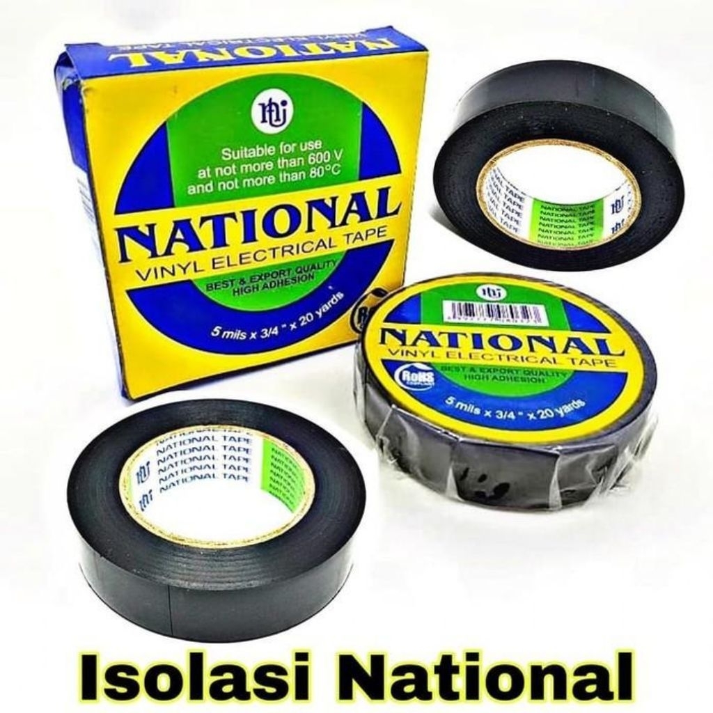 ISOLASI HITAM LAKBAN SLASIBAN HITAM Untuk LISTRIK NATIONAL