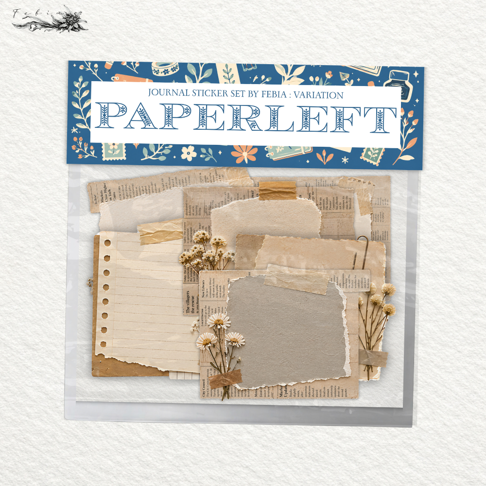 6PCS KIT VINTAGE JURLNAL STIKER/STIKER JURNAL ESTETIK/STIKER VINTAGE UNTUK JURNAL