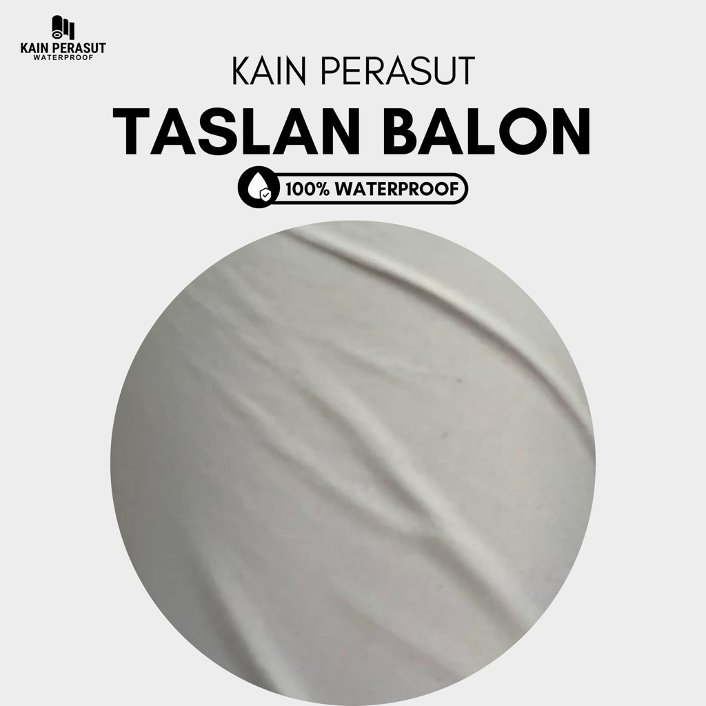 Kain Taslan Balon Waterproof Abu Muda