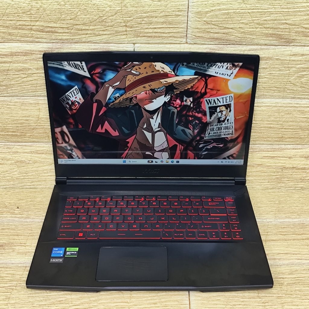 Laptop 2nd MSI THIN GF63 12UC CORE I5-12450H RAM 8GB SSD 512GB RTX 3050