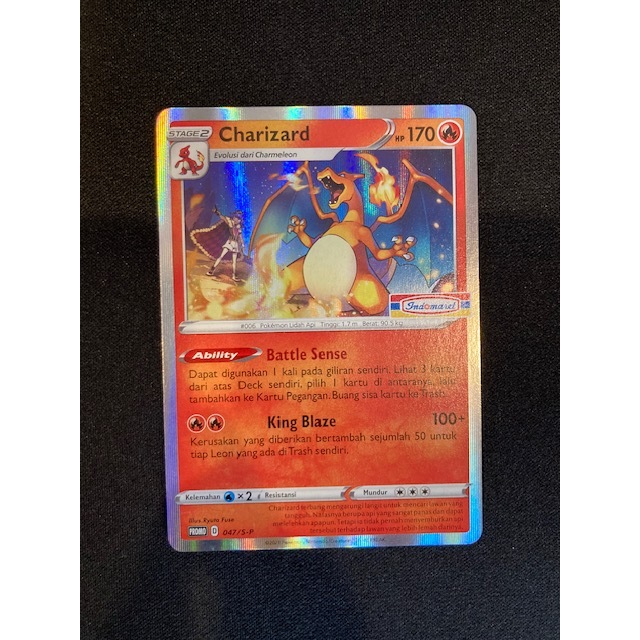 Kartu Koleksi TCG Pokemon Charizard Holo Promo Indomaret 047/S-P