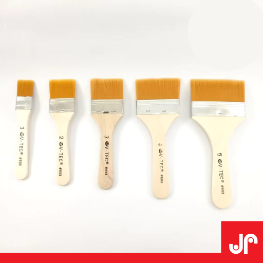V-TEC FLAT BRUSH 808 /KUAS LUKIS BESAR NYLON /BRUSH LUKIS BESAR
