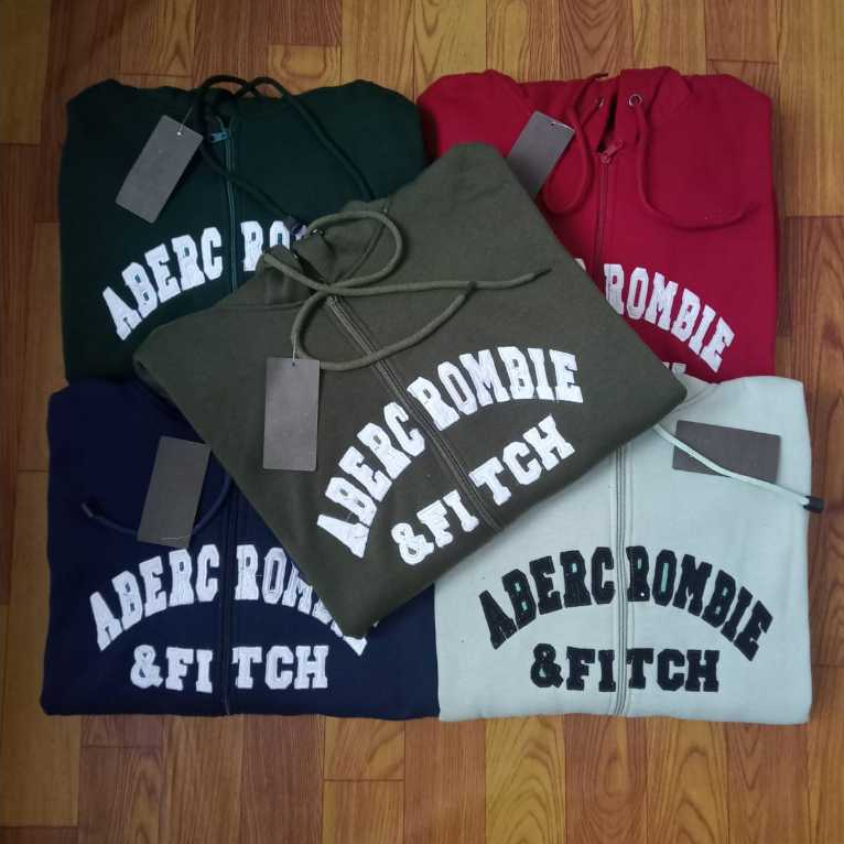 WHO AU BORDIR - Jaket Hoodie Aber Zipper Navy Premium Quality Full Teg & Label Bahan Teball Unisex