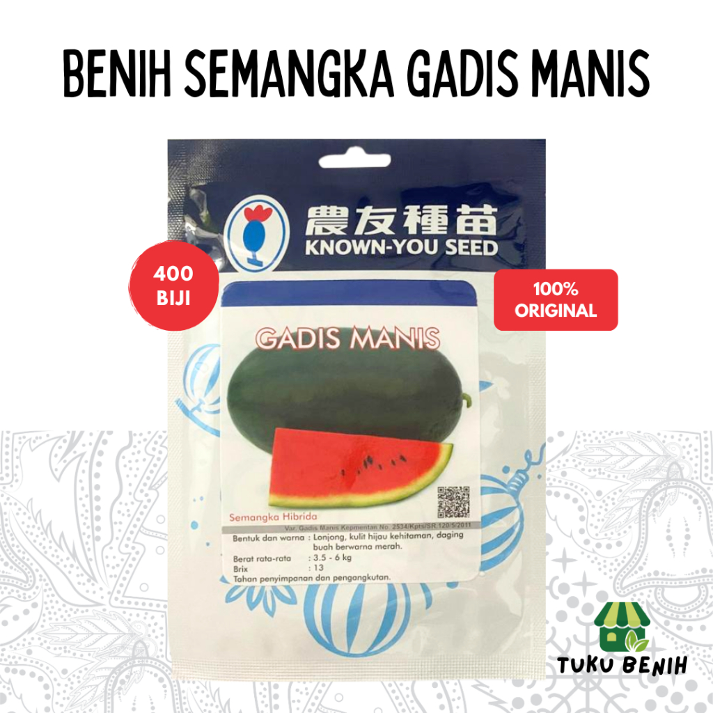 Benih Semangka Gadis Manis 400 Biji - Known You Seed