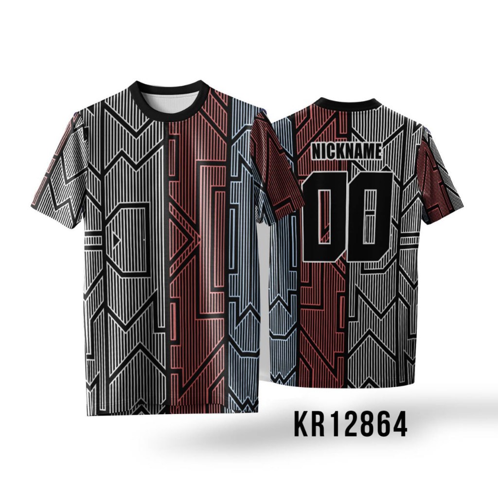 Kaos Jersey Batik Motif Custom Nickname