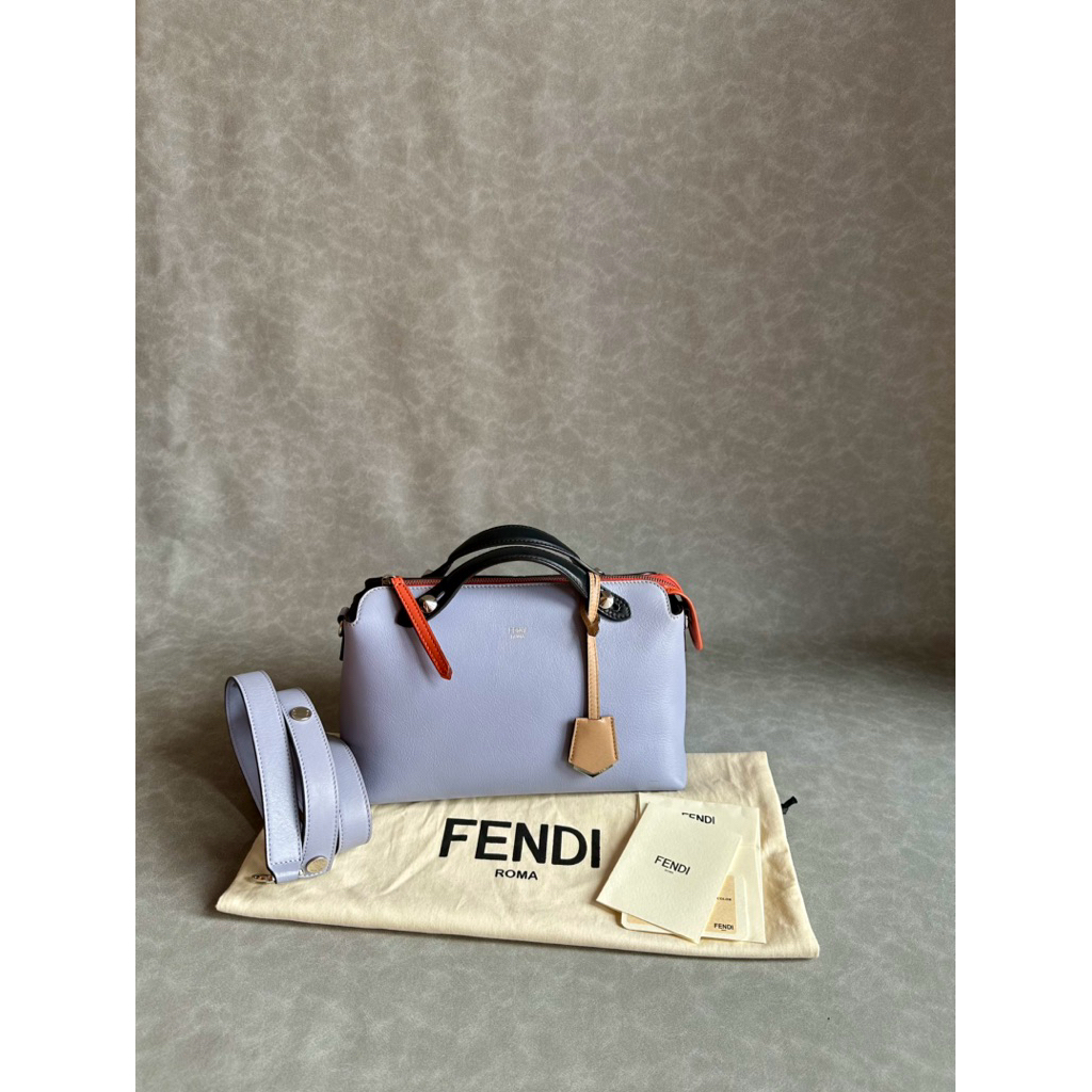 Preloved fendi btw small / medium multicolor authentic original shoulder leather bag