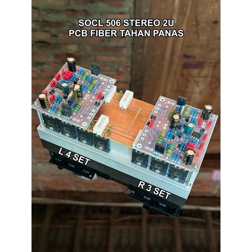 SOCL 506 Stereo 2U Fiber lengkap transistor final toshiba 5200