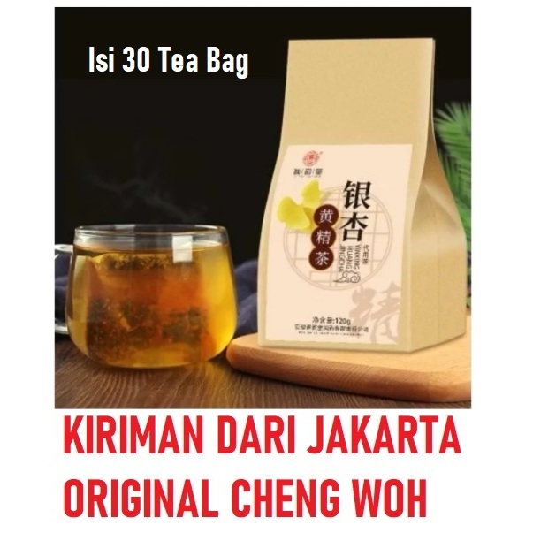 Isi 30 Tea Bag Cheng Woh Teh Penambah Daya Ingat dan Otak Ginkgo Biloba Tea Teh Untuk Kesehatan Otak