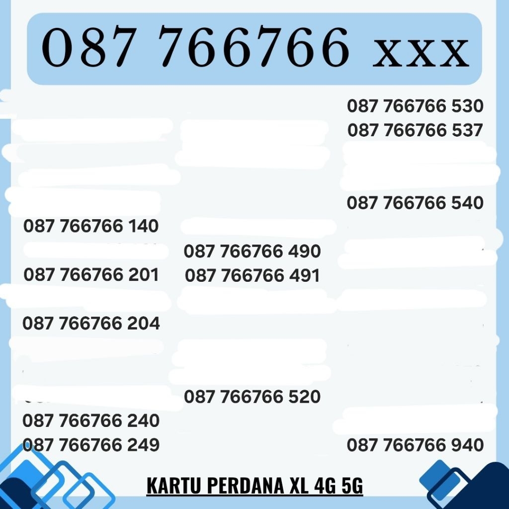 NOMOR CANTIK XL KARTU PERDANA XL 4G 5G NOCAN XL SUPER PERDANA MEWAH NOCAN SUPER KARTU PERDANA XL CAN