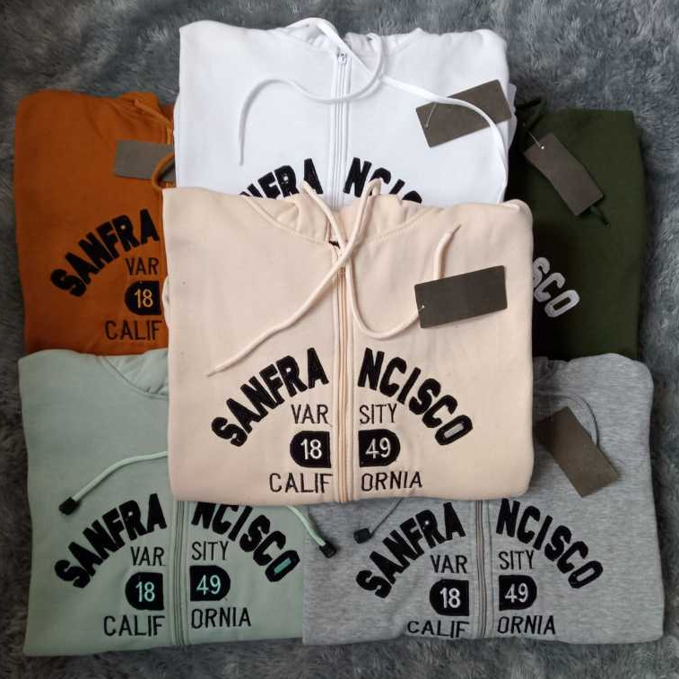 Jaket Hoodie WHO.A.U Sanfrancisco Zipper Maron Premium Unisex / Hoodie WHO A.U Original Pull Bordir