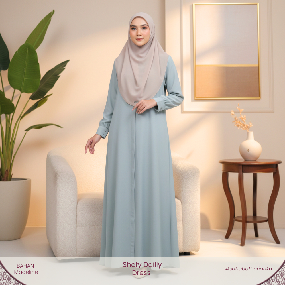 NEW Irnanda Gamis Shofy Dress Outer Polos Wanita Dewasa Remaja Premium Simple Full Kancing Depan Bus