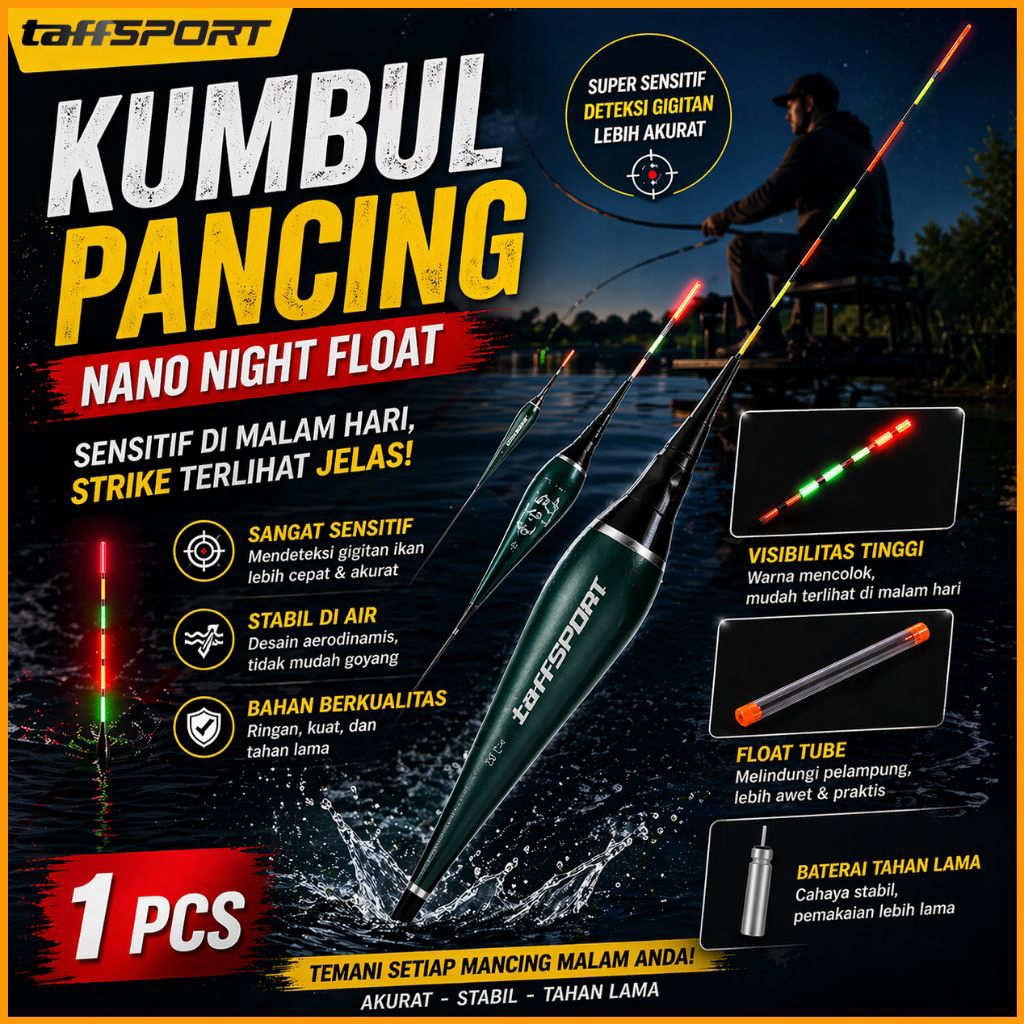 Pelampung Anti Badai Elektrik Bahan Kayu dengan LED Import