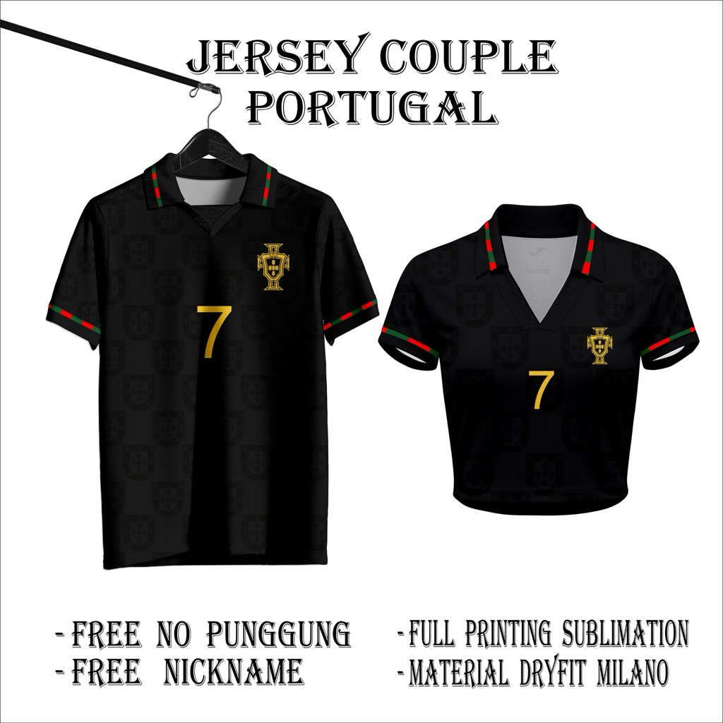 JERSEY COUPLE PILALA DUNIA PORTUGAL HITAM 2026