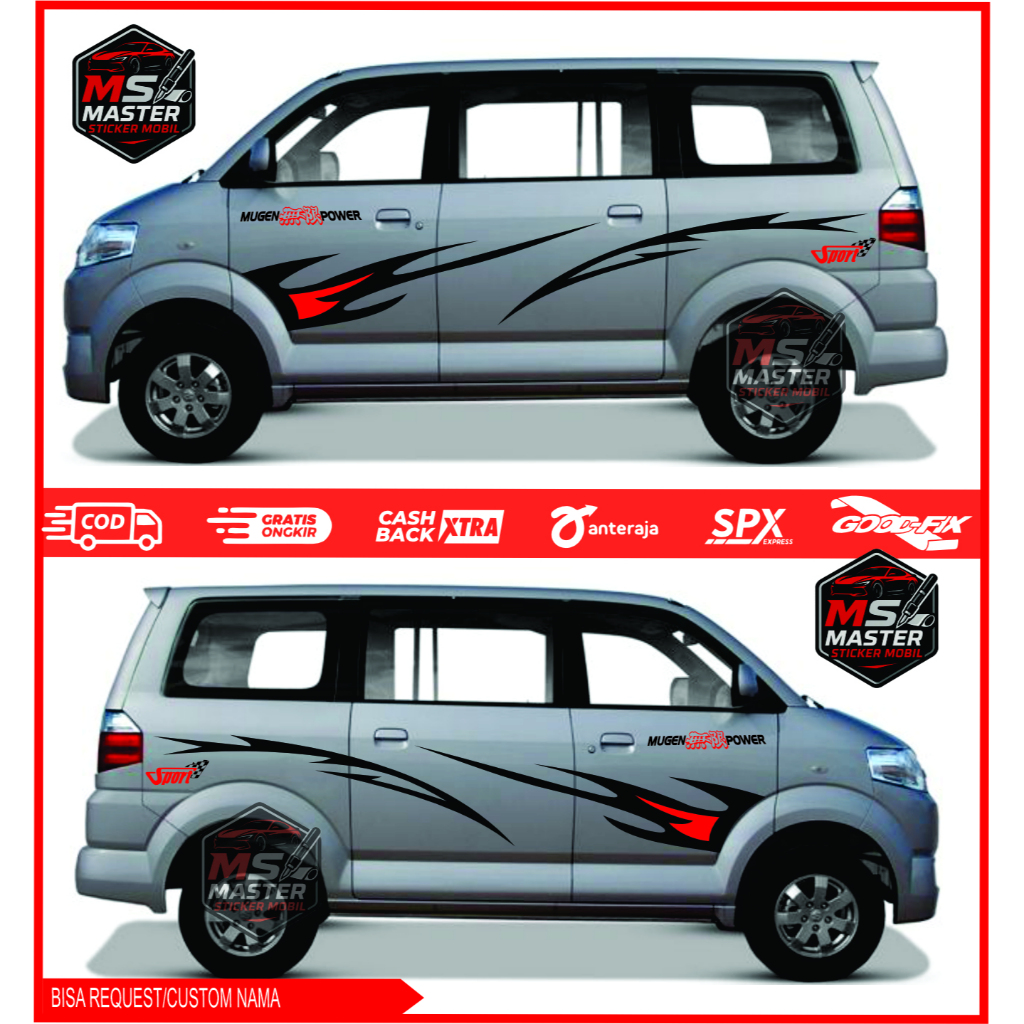 Stiker Striping Mobil APV Stiker Cutting Mobil SUZUKI APV list body samping