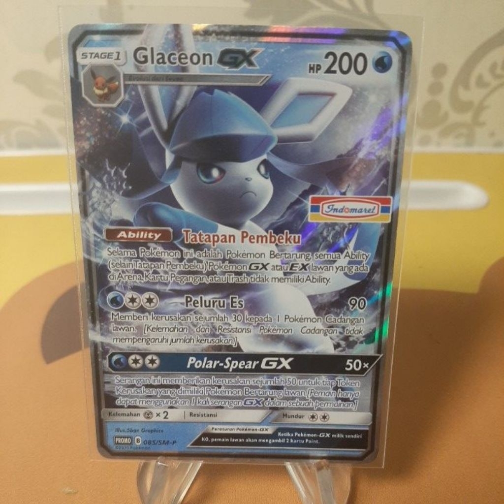 kartu TCG Pokemon Glaceon GX 085/SM-P Indomaret