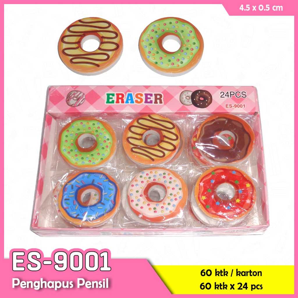 GROSIR 1PACK(24pcs) penghapus lucu// penghapus murah // penghapus pensil