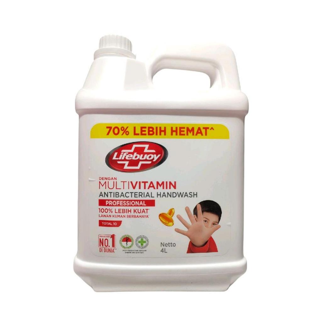 Lifebuoy Professional Hand Wash Sabun Cuci Tangan 4 Liter Jerigen Anti Bakteri & Multivitamin Member